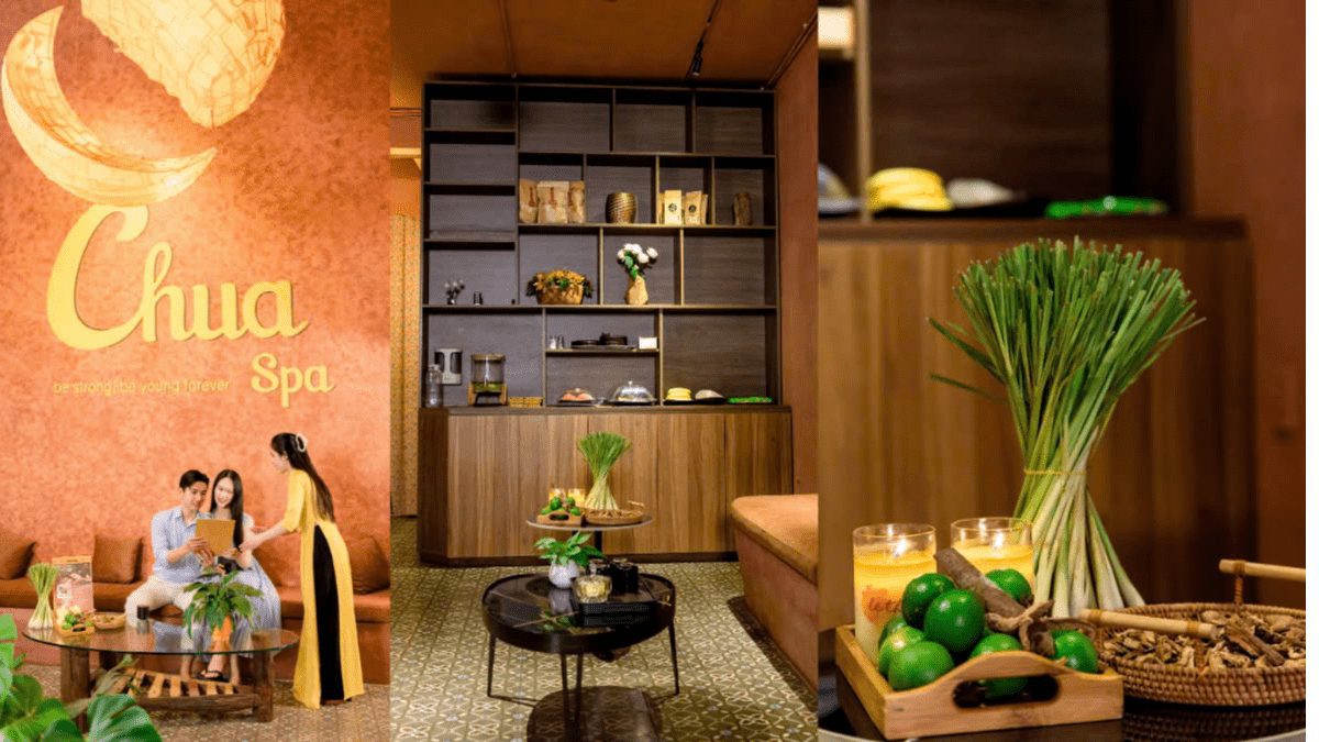 Image of minimalist, luxurious space at Chua Spa Da Nang.